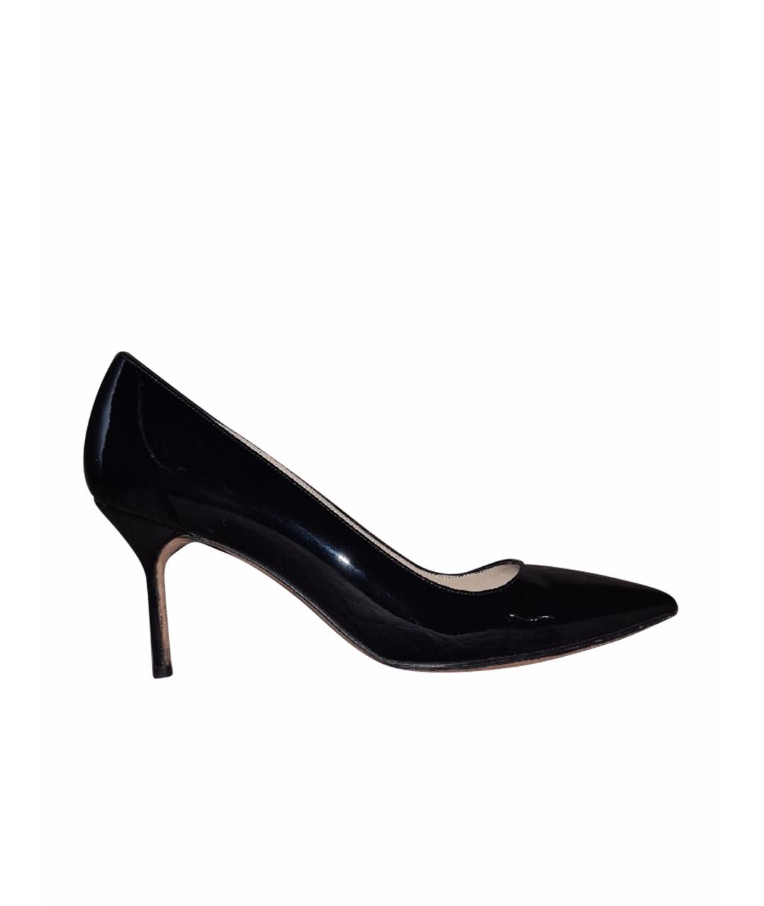 MANOLO BLAHNIK Черные туфли из лакированной кожи, фото 1