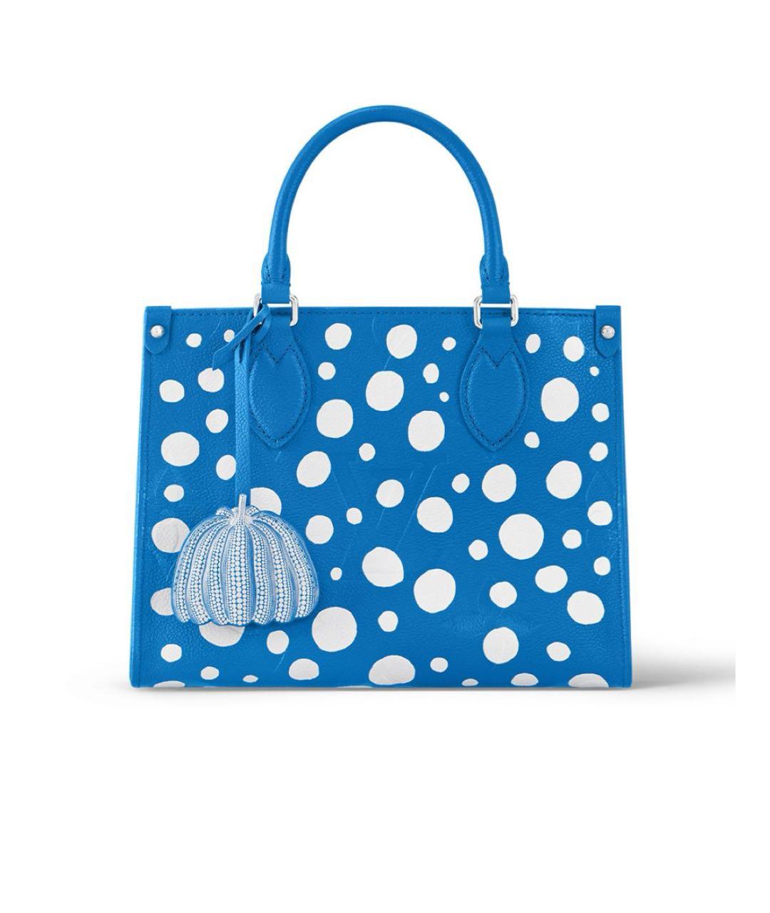 LOUIS VUITTON Голубая кожаная сумка тоут, фото 1