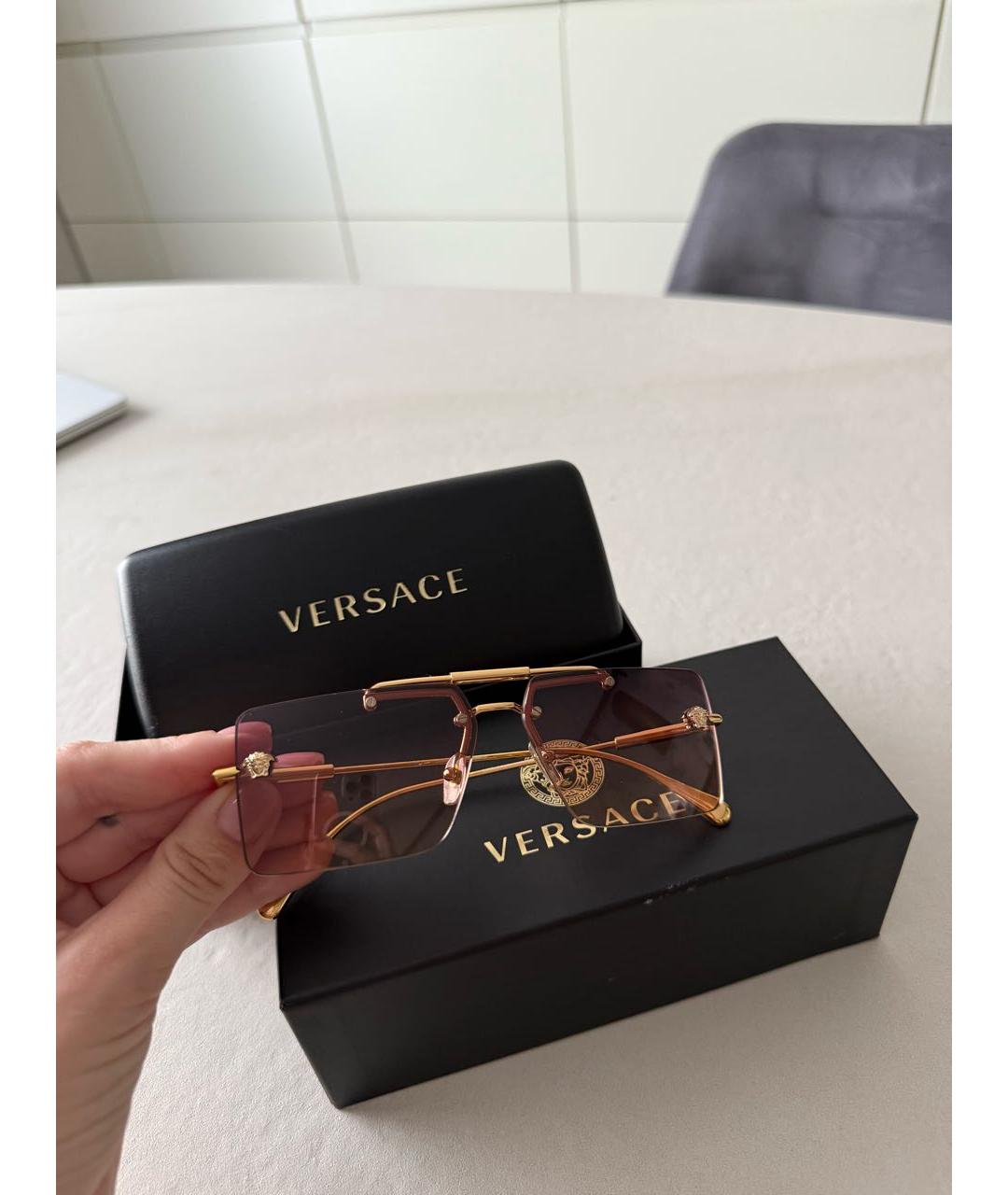VERSACE Металлические солнцезащитные очки, фото 2