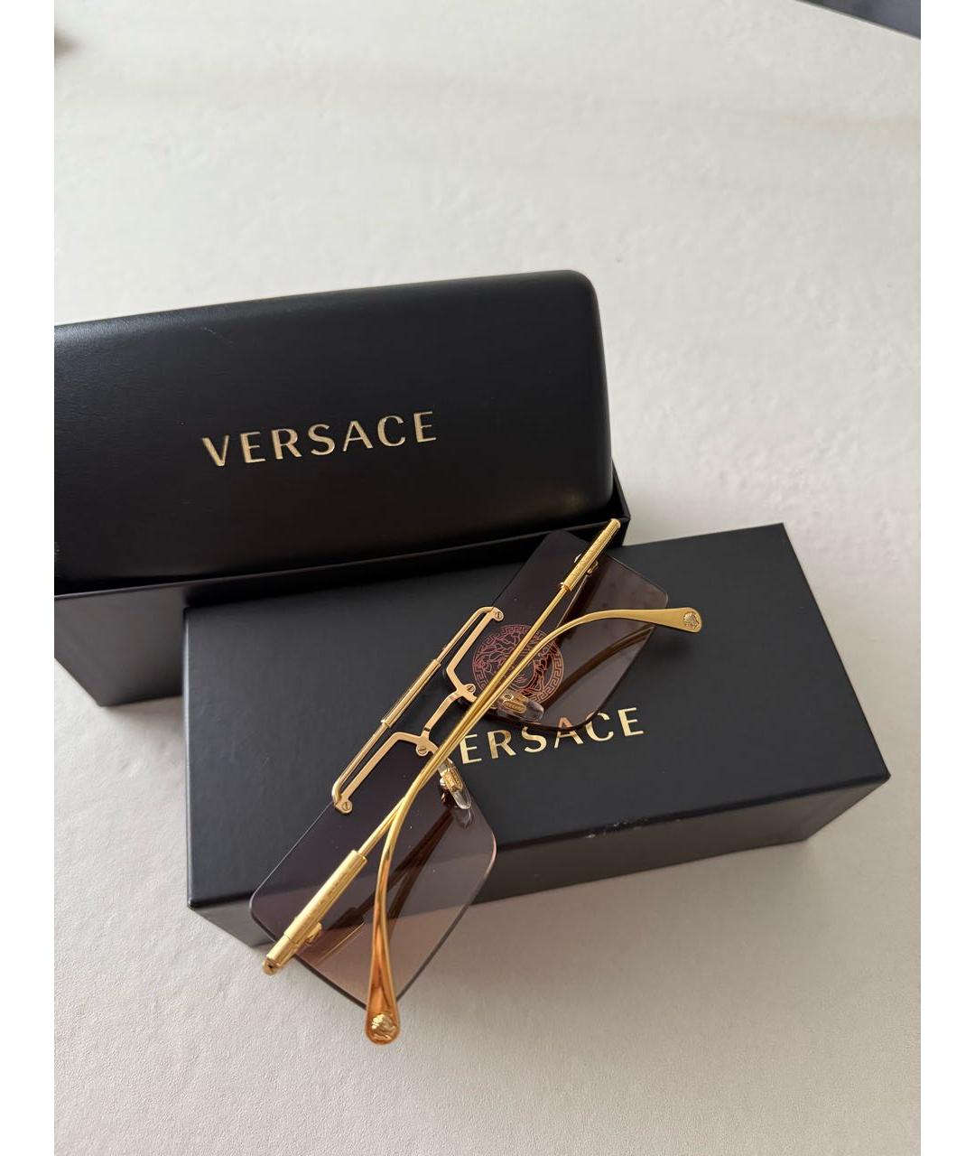 VERSACE Металлические солнцезащитные очки, фото 4