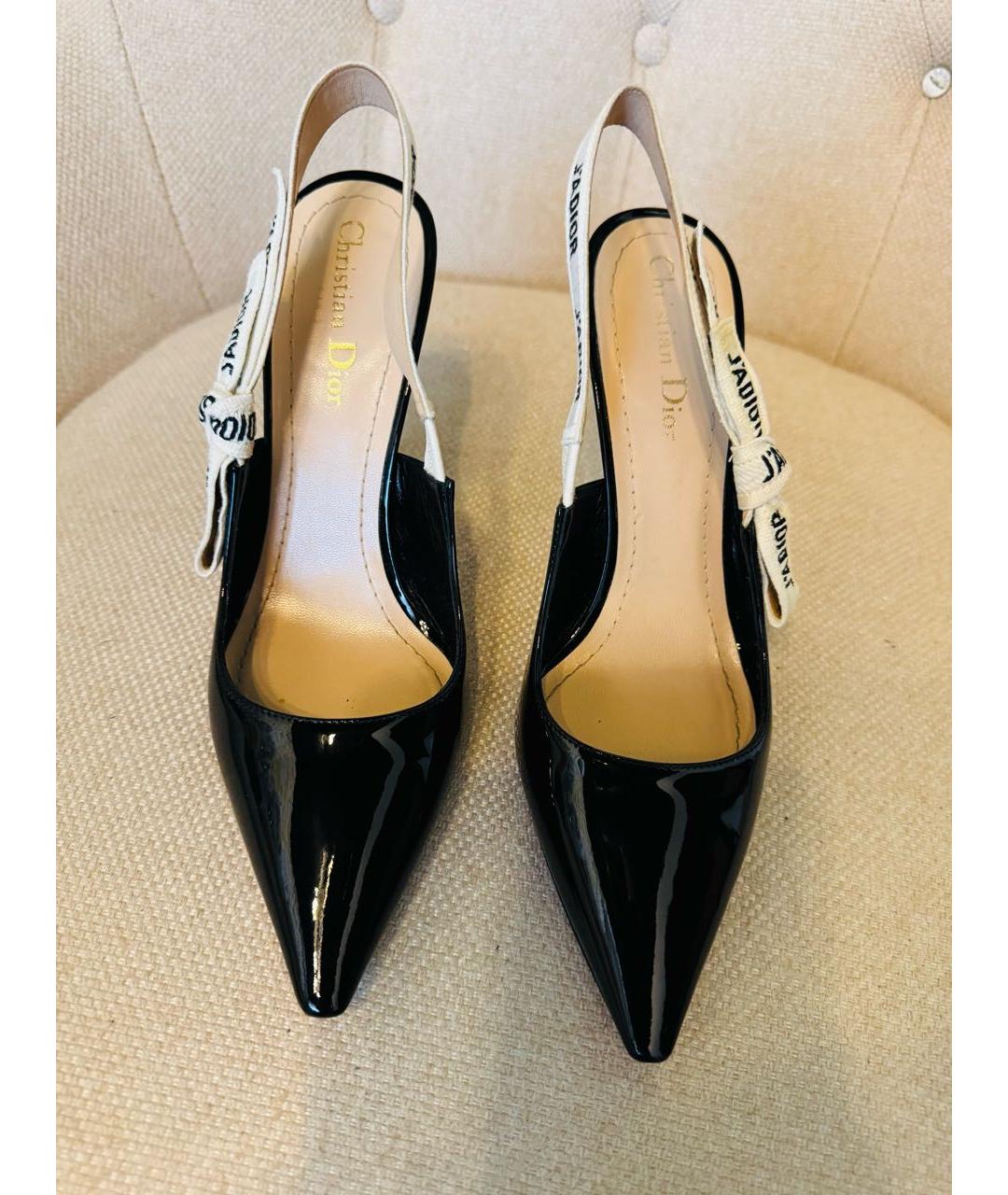 CHRISTIAN DIOR Черные туфли из лакированной кожи, фото 3