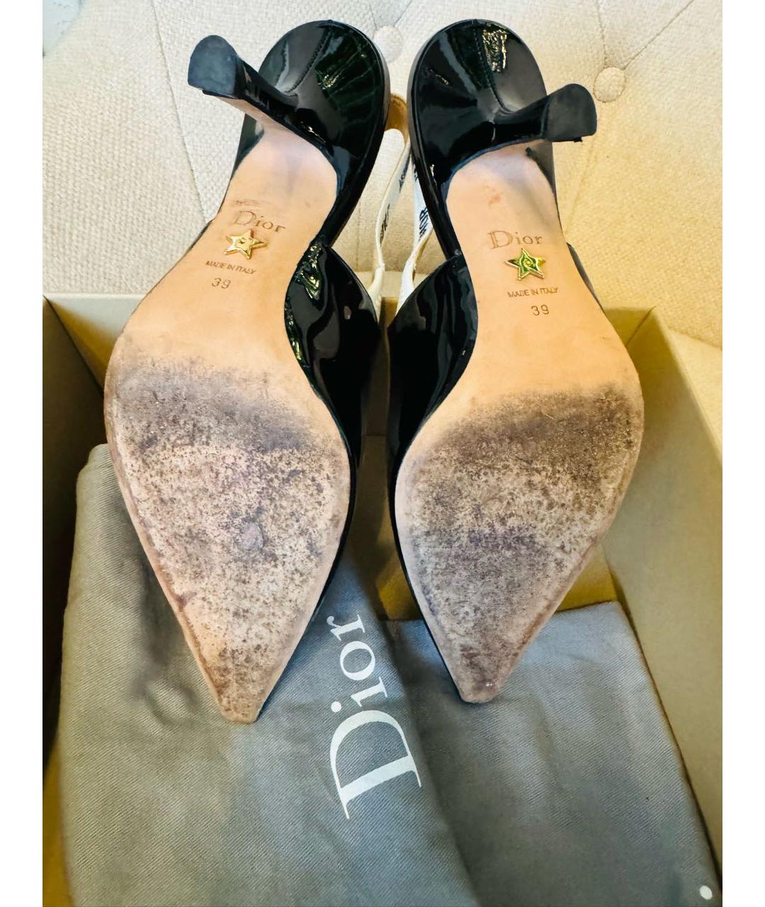CHRISTIAN DIOR Черные туфли из лакированной кожи, фото 6