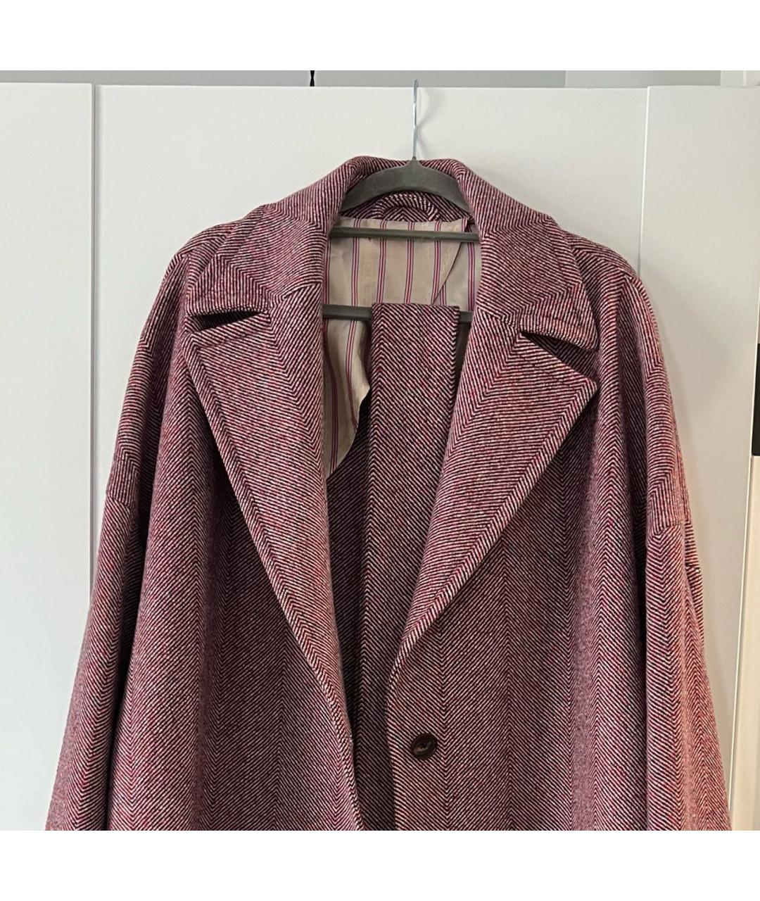 ETRO Бордовое шерстяное пальто, фото 4