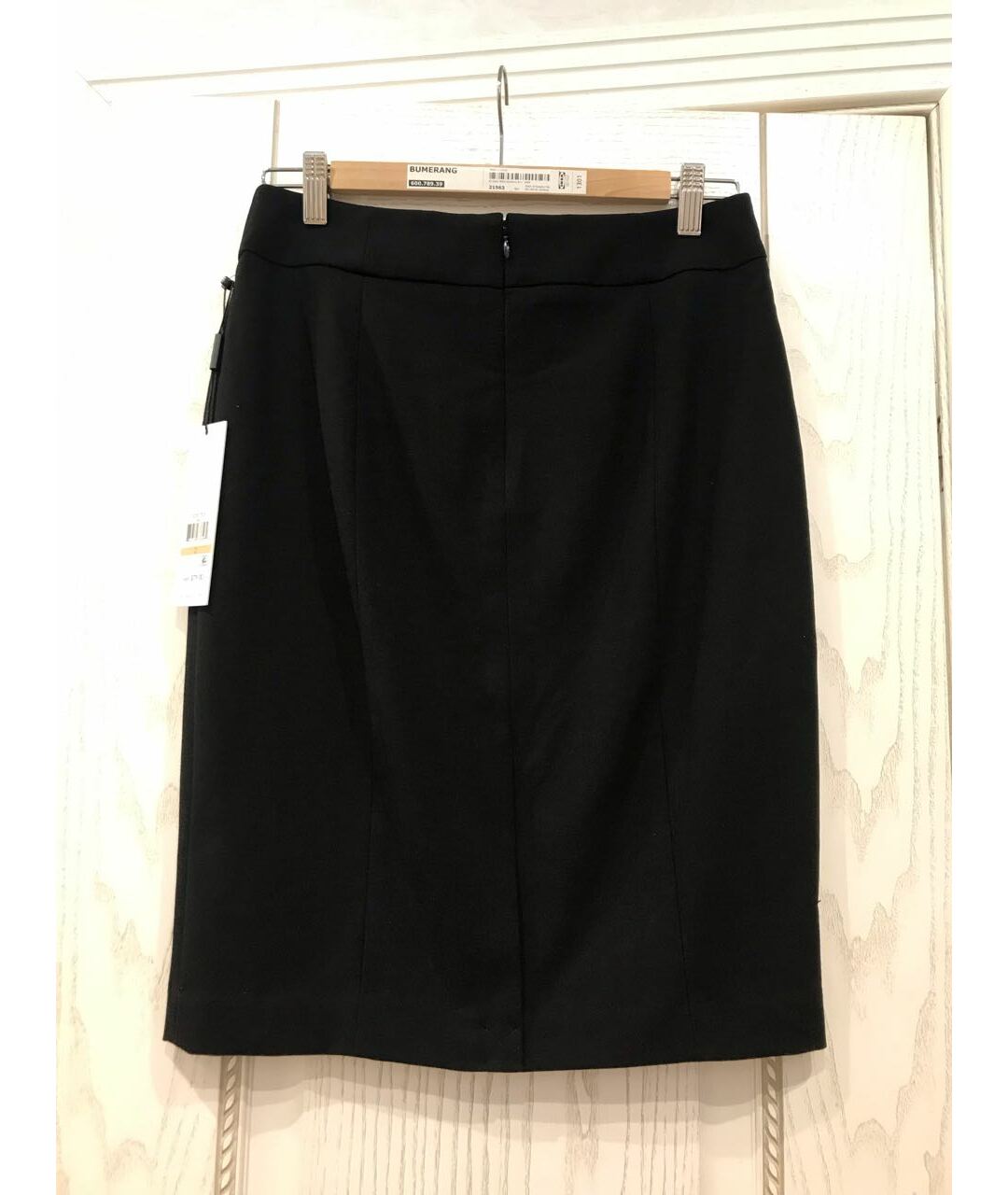 CALVIN KLEIN Черная полиэстеровая юбка миди, фото 2