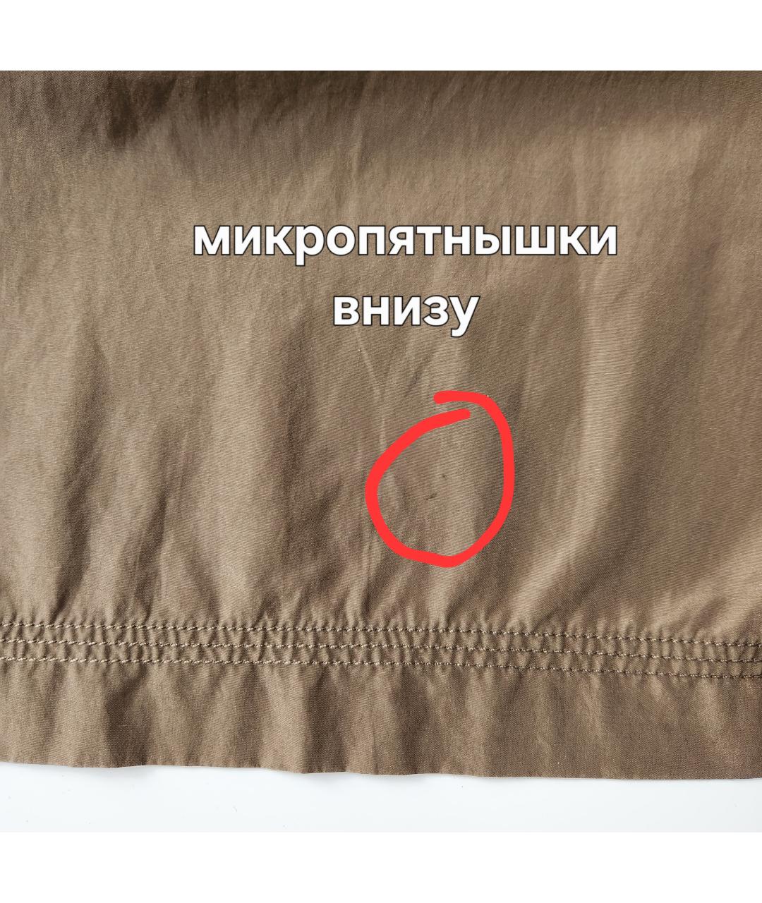 BURBERRY Бежевая шелковая юбка миди, фото 9