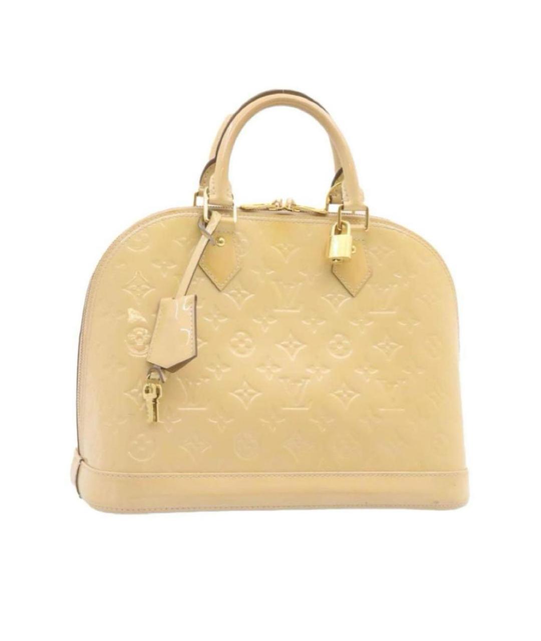 LOUIS VUITTON Бежевая сумка тоут из лакированной кожи, фото 1