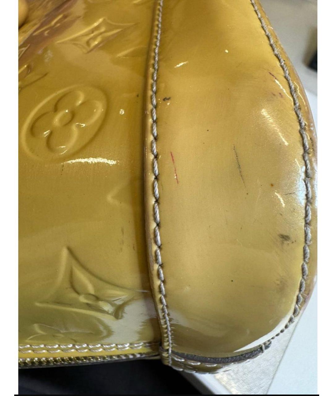 LOUIS VUITTON Бежевая сумка тоут из лакированной кожи, фото 7