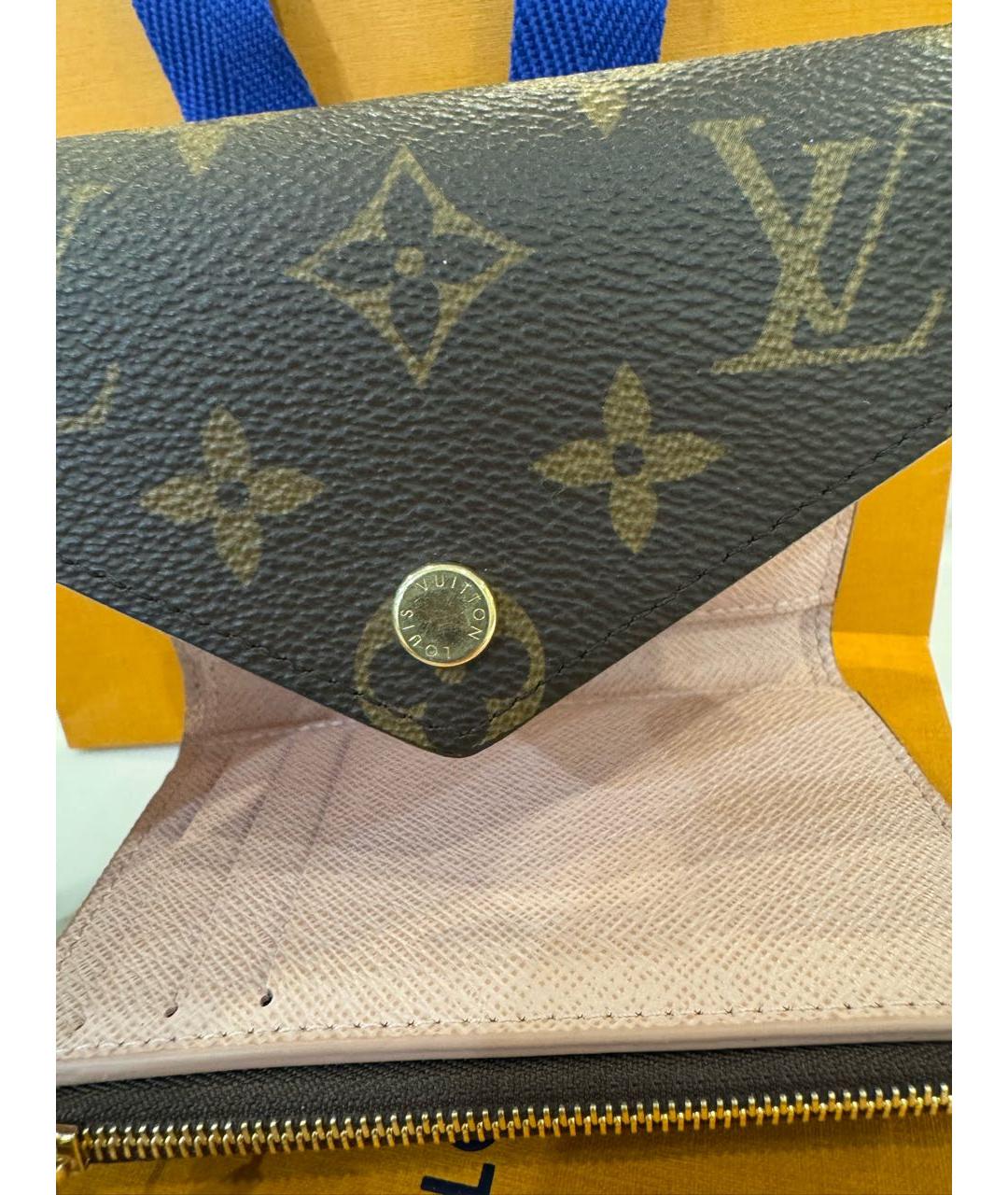 LOUIS VUITTON Коричневый кошелек, фото 7
