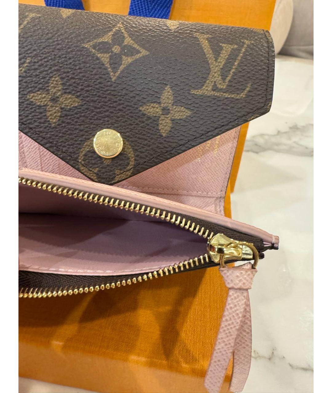 LOUIS VUITTON Коричневый кошелек, фото 8
