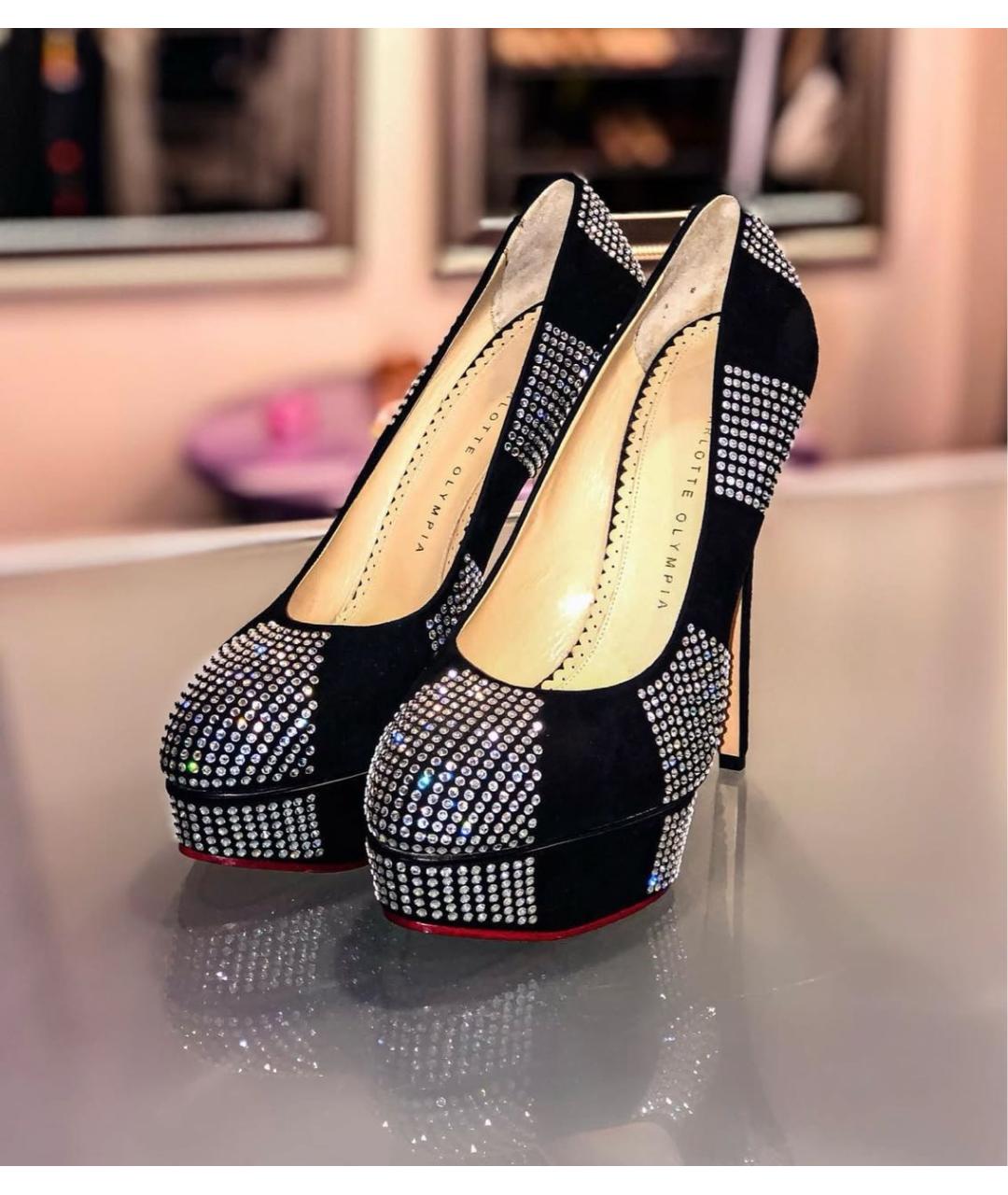 CHARLOTTE OLYMPIA Черные туфли из искусственной кожи, фото 5