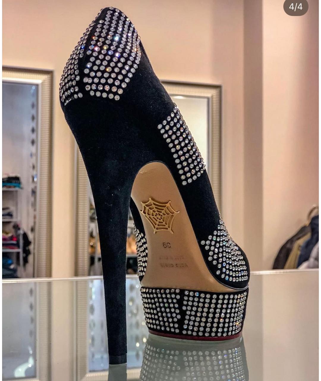 CHARLOTTE OLYMPIA Черные туфли из искусственной кожи, фото 4