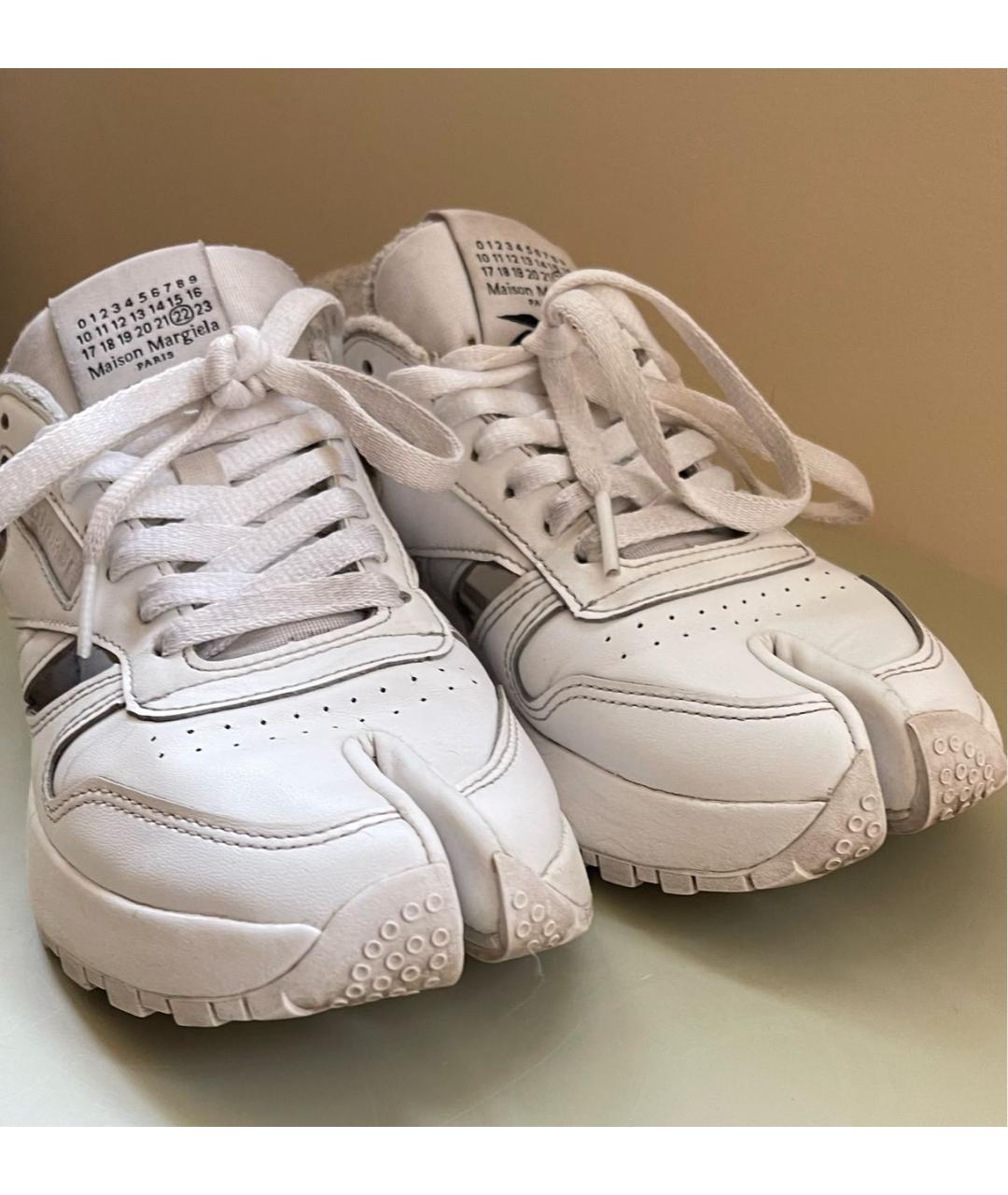 MAISON MARGIELA Белые кожаные кроссовки, фото 2