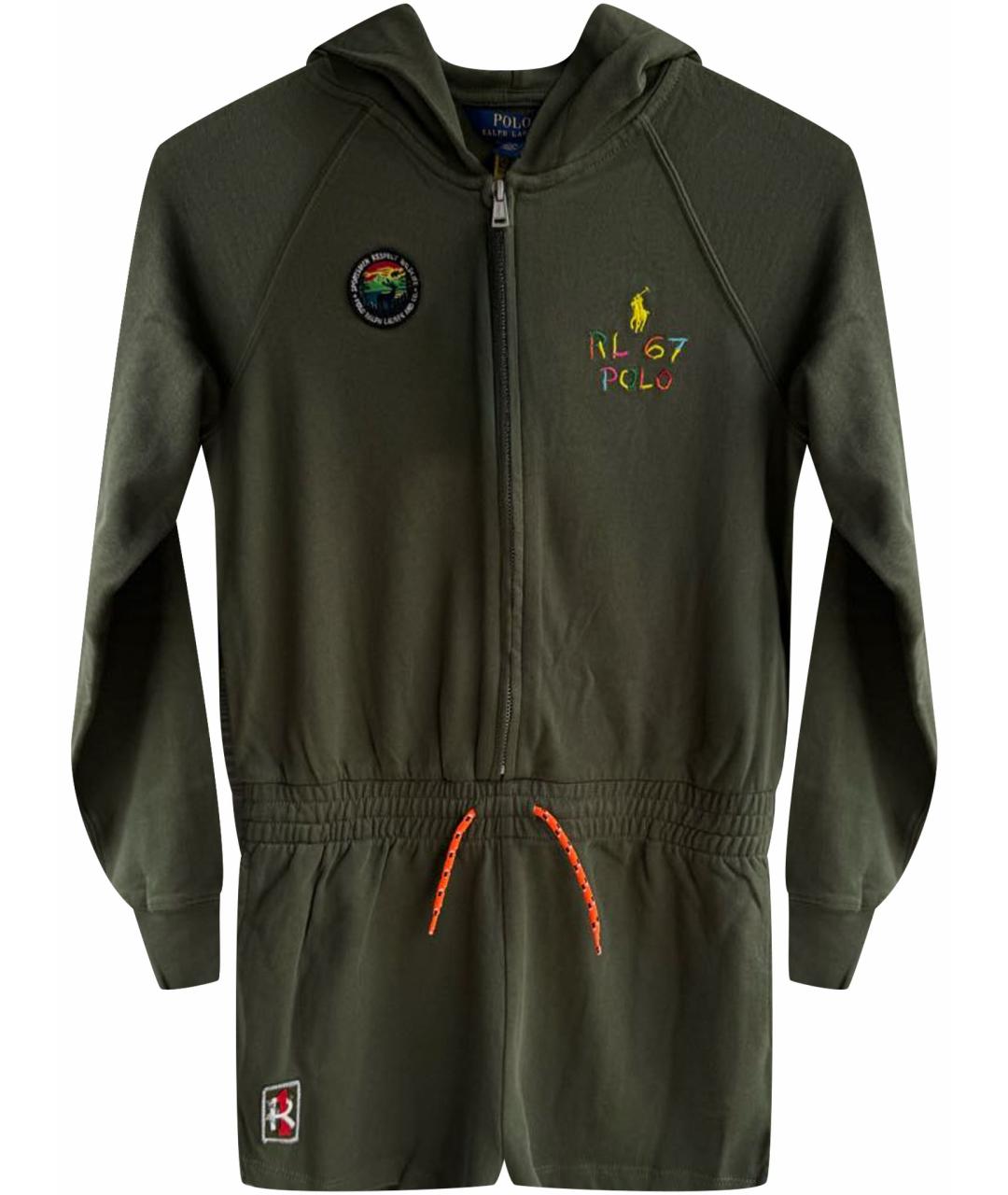 POLO RALPH LAUREN Зеленый хлопковый комбинезон, фото 1