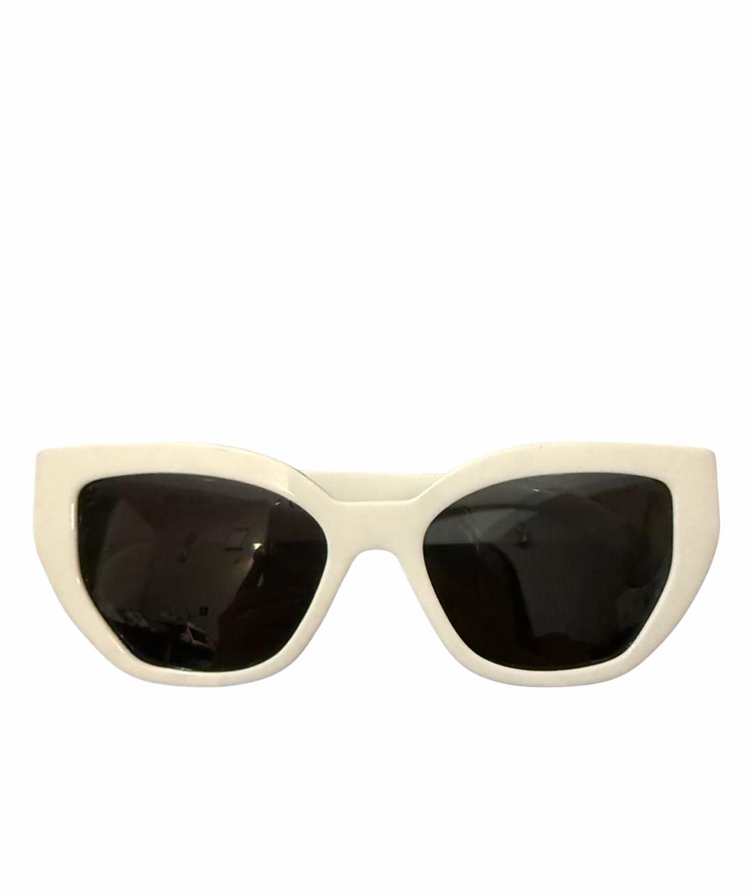 PRADA Белые пластиковые солнцезащитные очки, фото 1