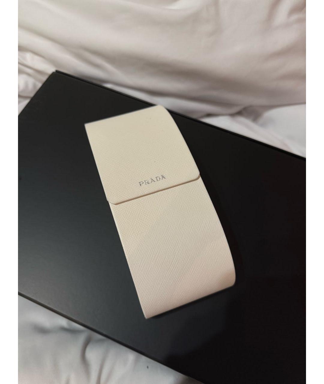 PRADA Белые пластиковые солнцезащитные очки, фото 4