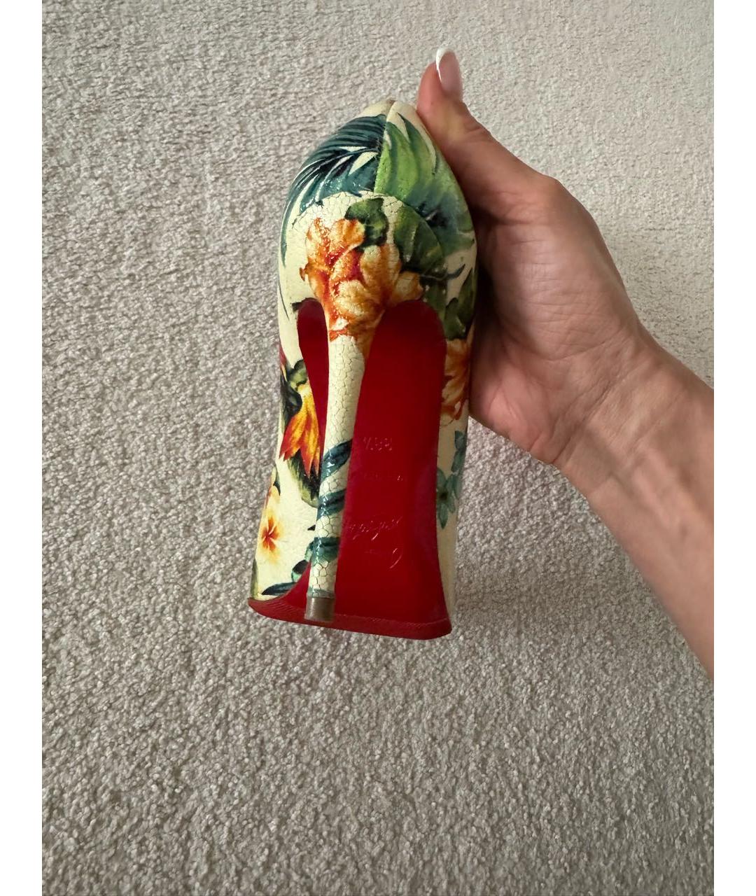 CHRISTIAN LOUBOUTIN Мульти кожаные туфли, фото 4
