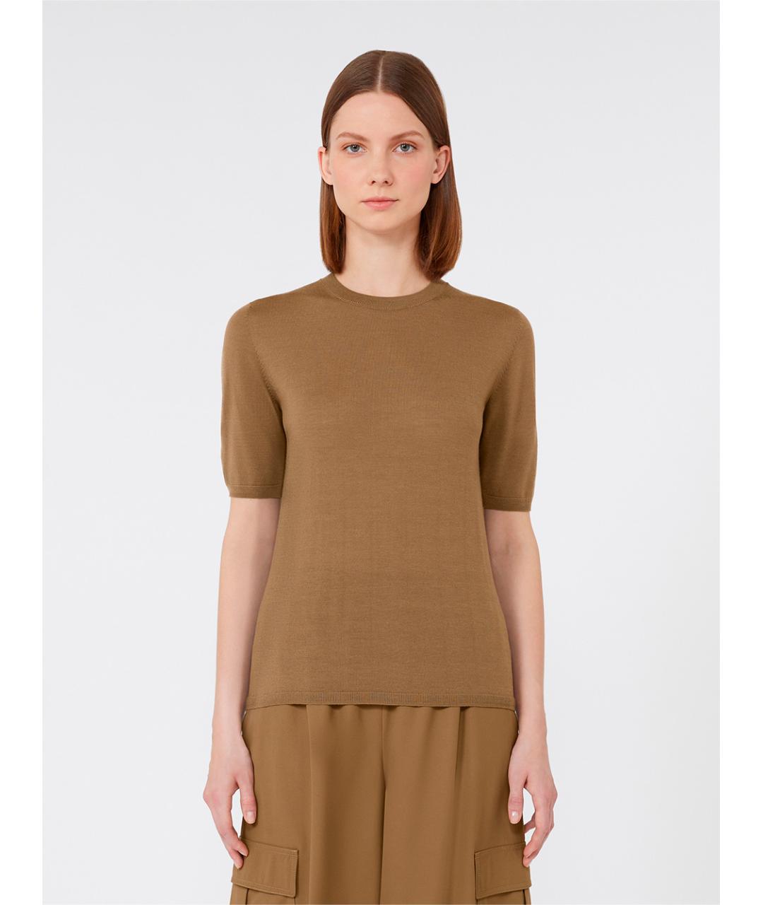 MAX MARA Бежевый шерстяной джемпер / свитер, фото 2