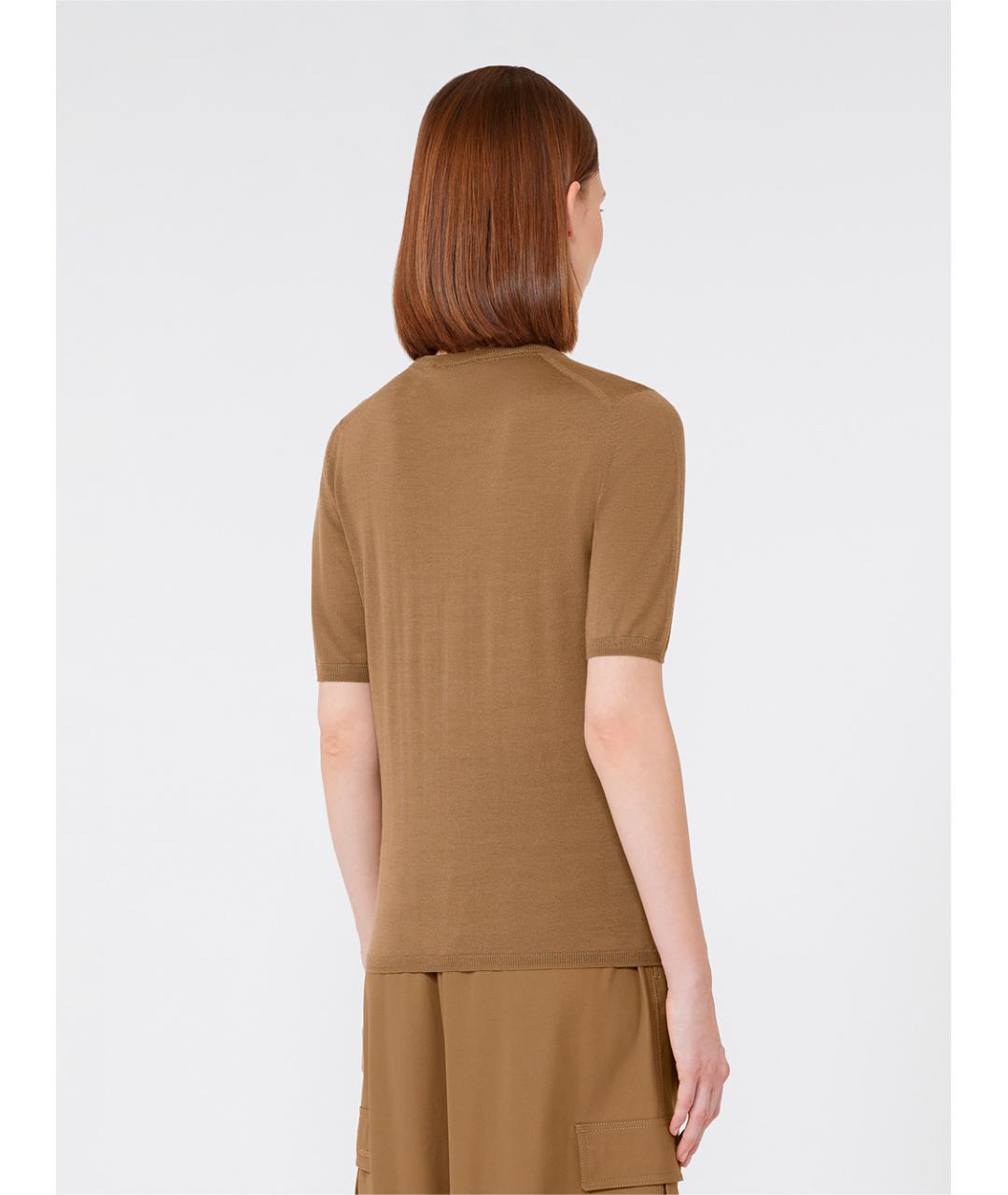 MAX MARA Бежевый шерстяной джемпер / свитер, фото 3
