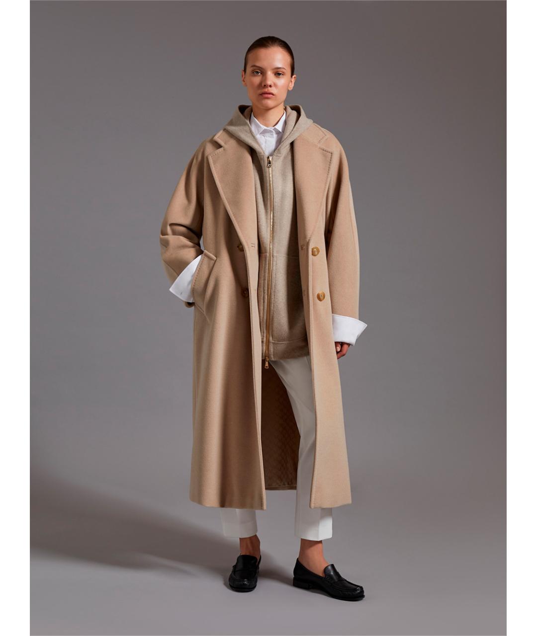 MAX MARA Бежевое шерстяное пальто, фото 2