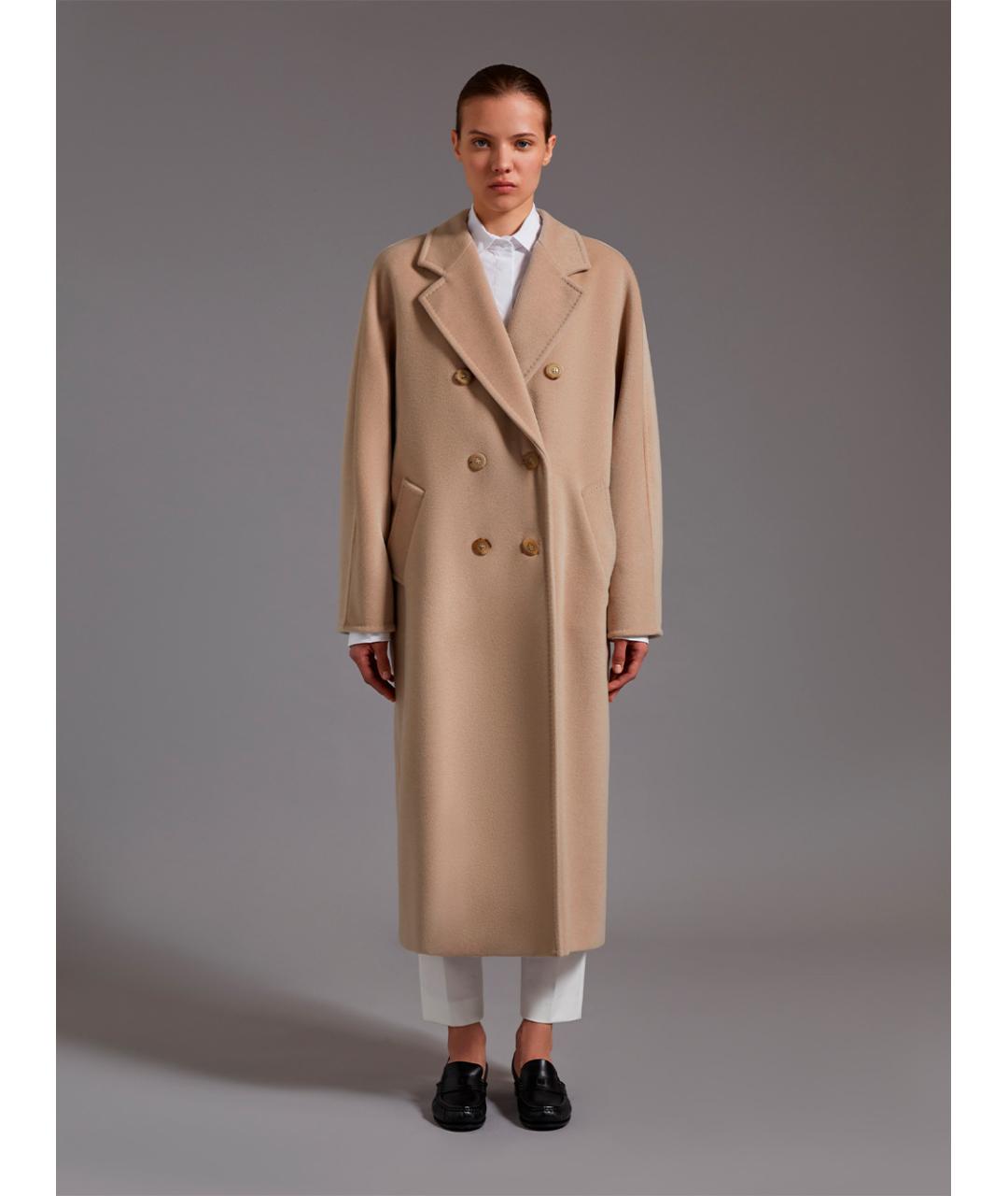 MAX MARA Бежевое шерстяное пальто, фото 4