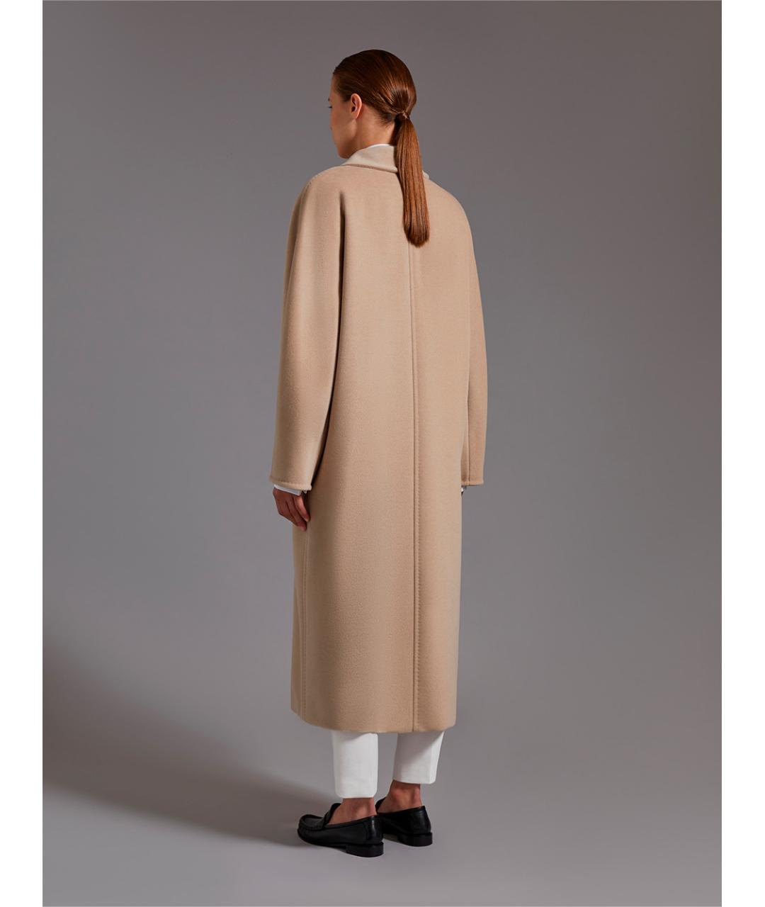 MAX MARA Бежевое шерстяное пальто, фото 5