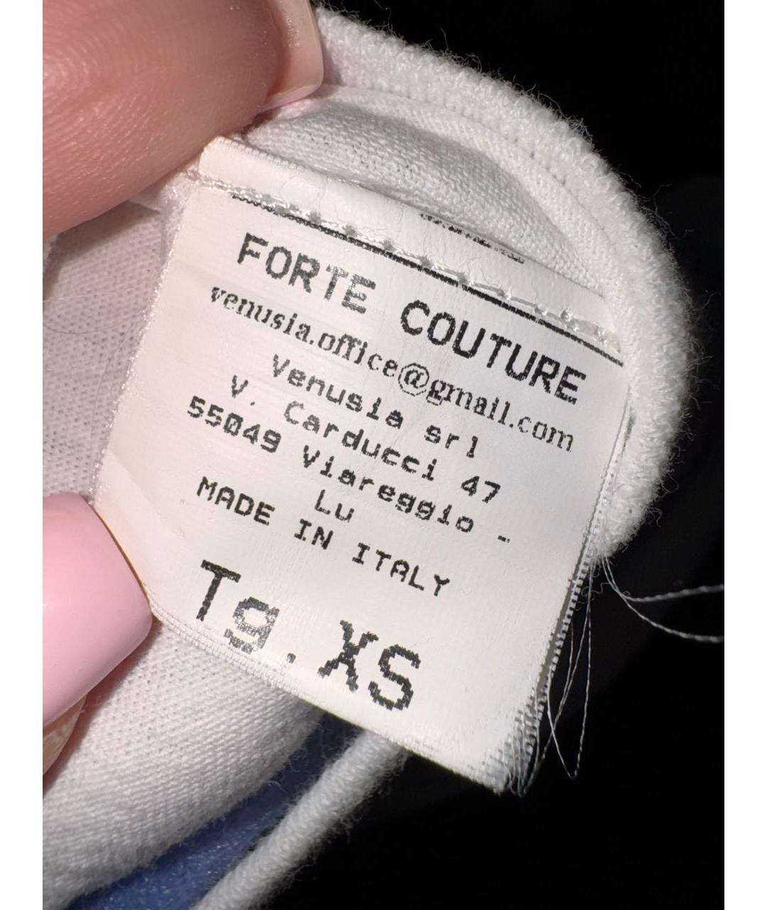 FORTE COUTURE Белая хлопковая футболка, фото 6