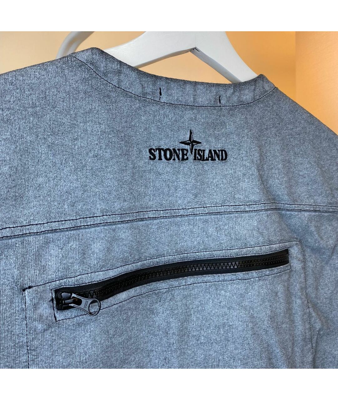 STONE ISLAND Серый хлопковый жилет, фото 4