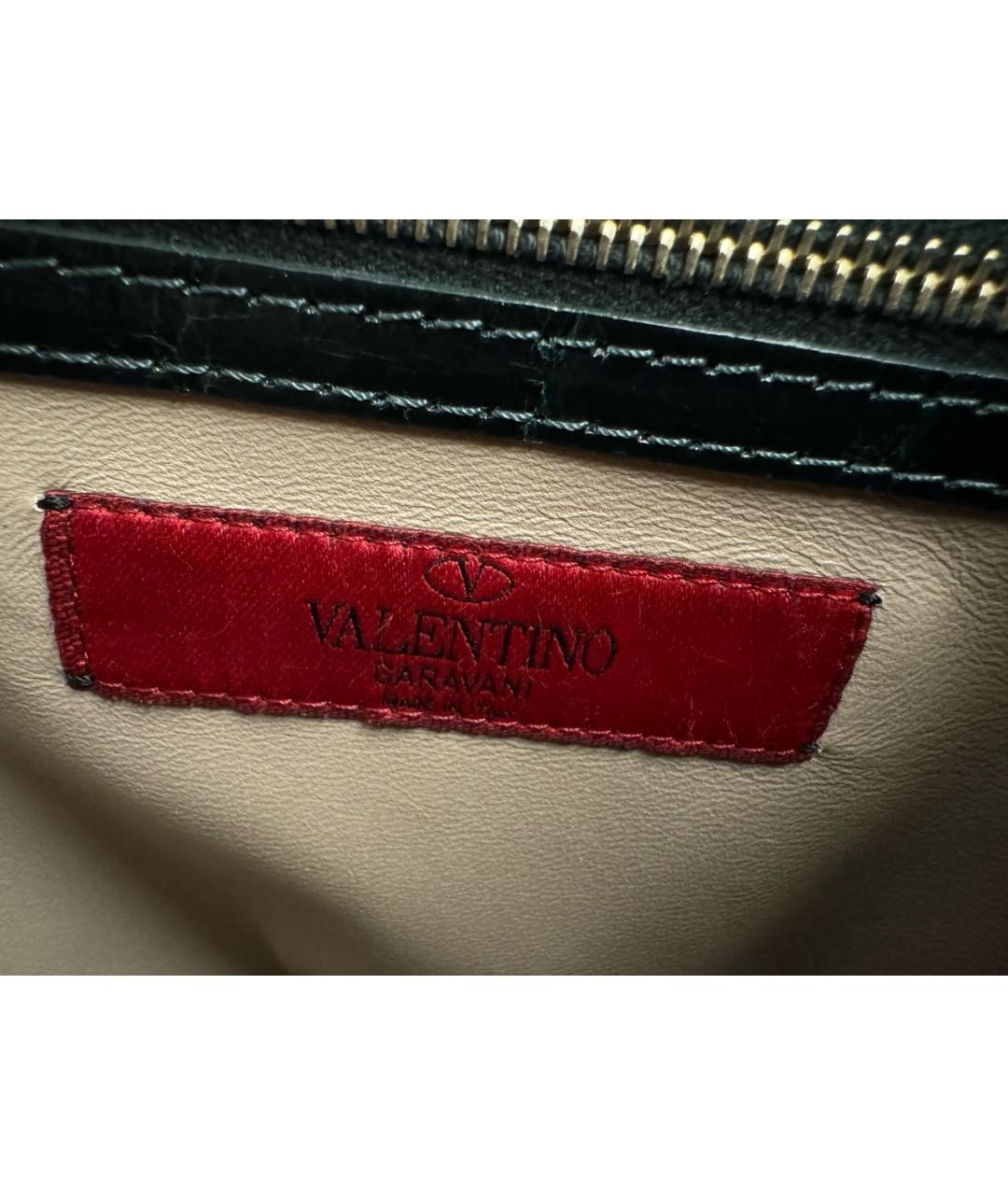 VALENTINO Зеленая сумка тоут из кожи крокодила, фото 4