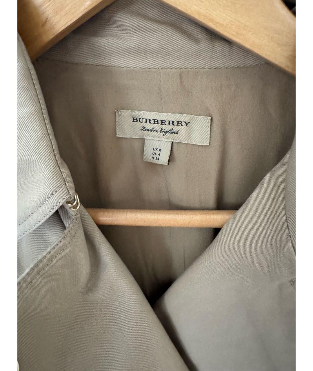 BURBERRY Бежевое хлопковое повседневное платье, фото 3