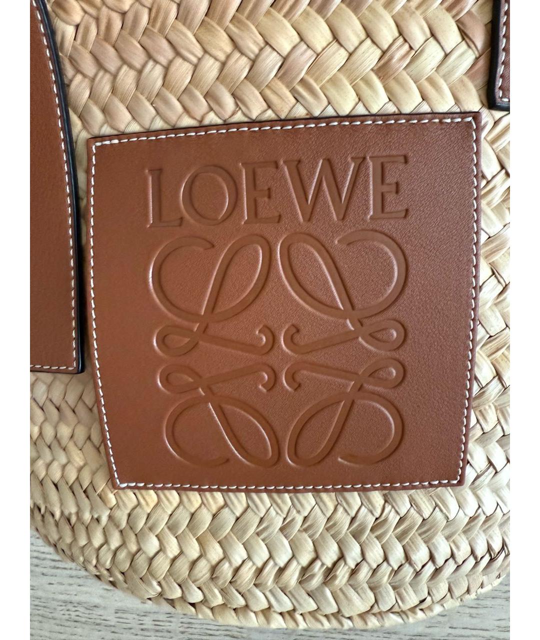 LOEWE Бежевая пляжная сумка, фото 5