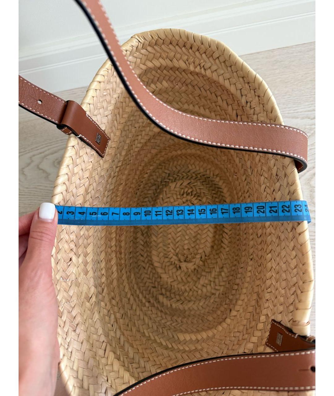 LOEWE Бежевая пляжная сумка, фото 7