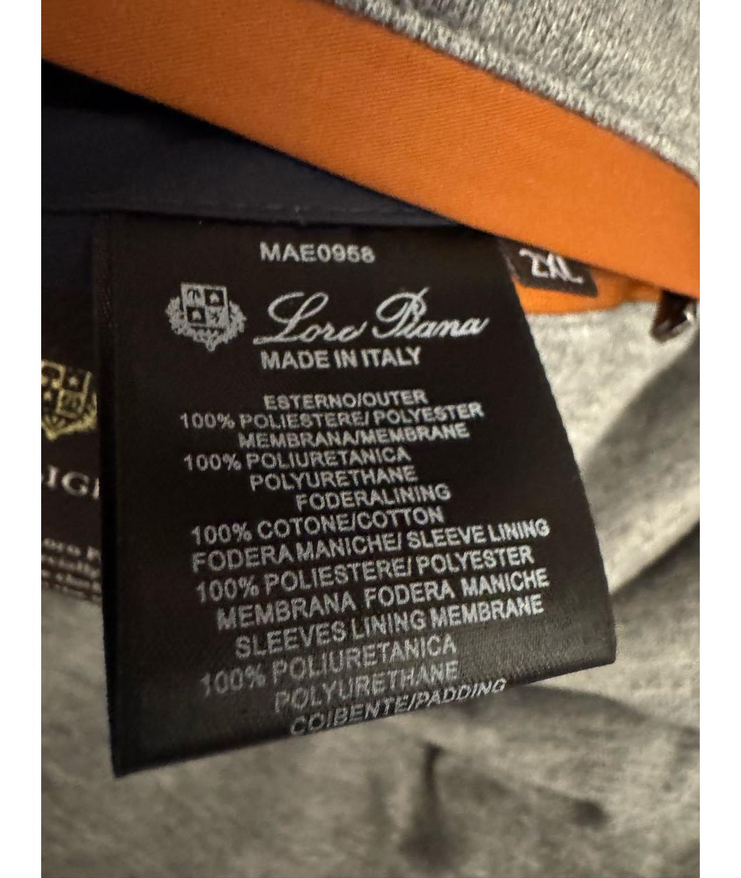 LORO PIANA Темно-синяя полиуретановая куртка, фото 4