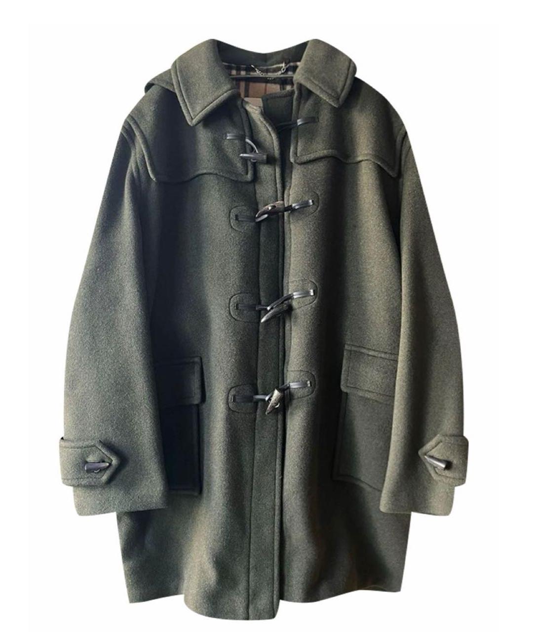 BURBERRY Хаки шерстяное пальто, фото 6