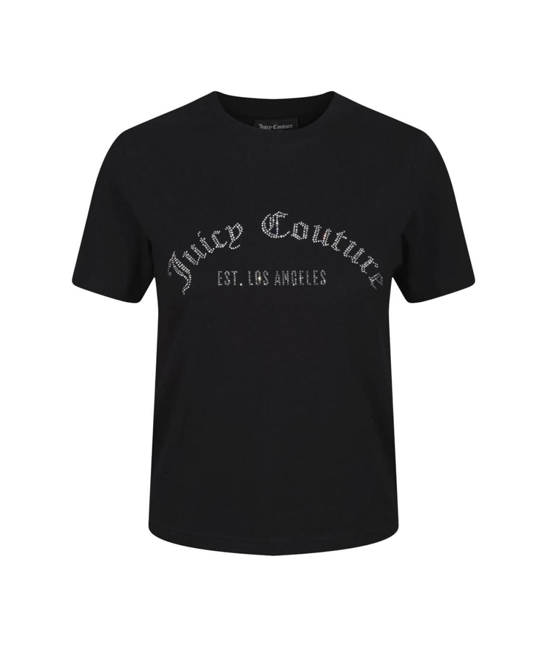 JUICY COUTURE Черная хлопковая футболка, фото 6