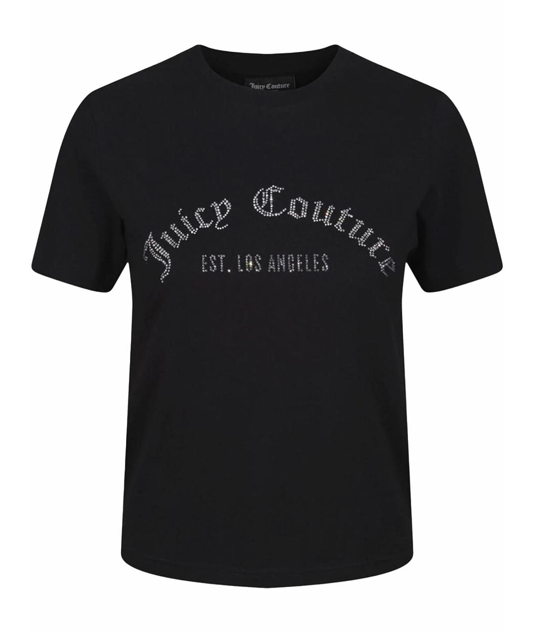 JUICY COUTURE Черная хлопковая футболка, фото 1