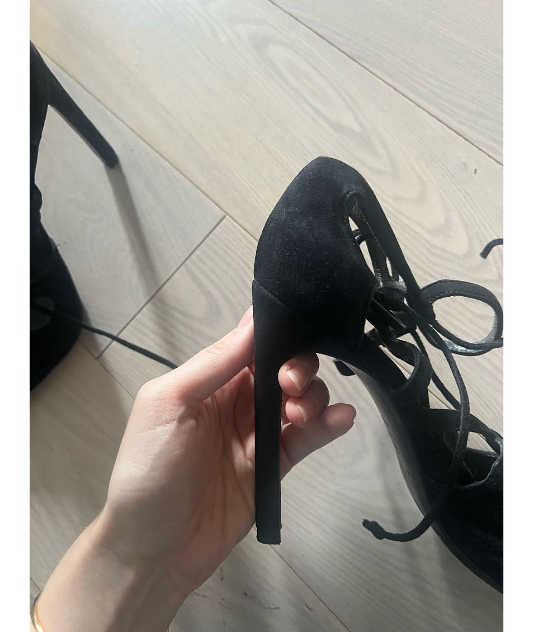STUART WEITZMAN Черные замшевые туфли, фото 7