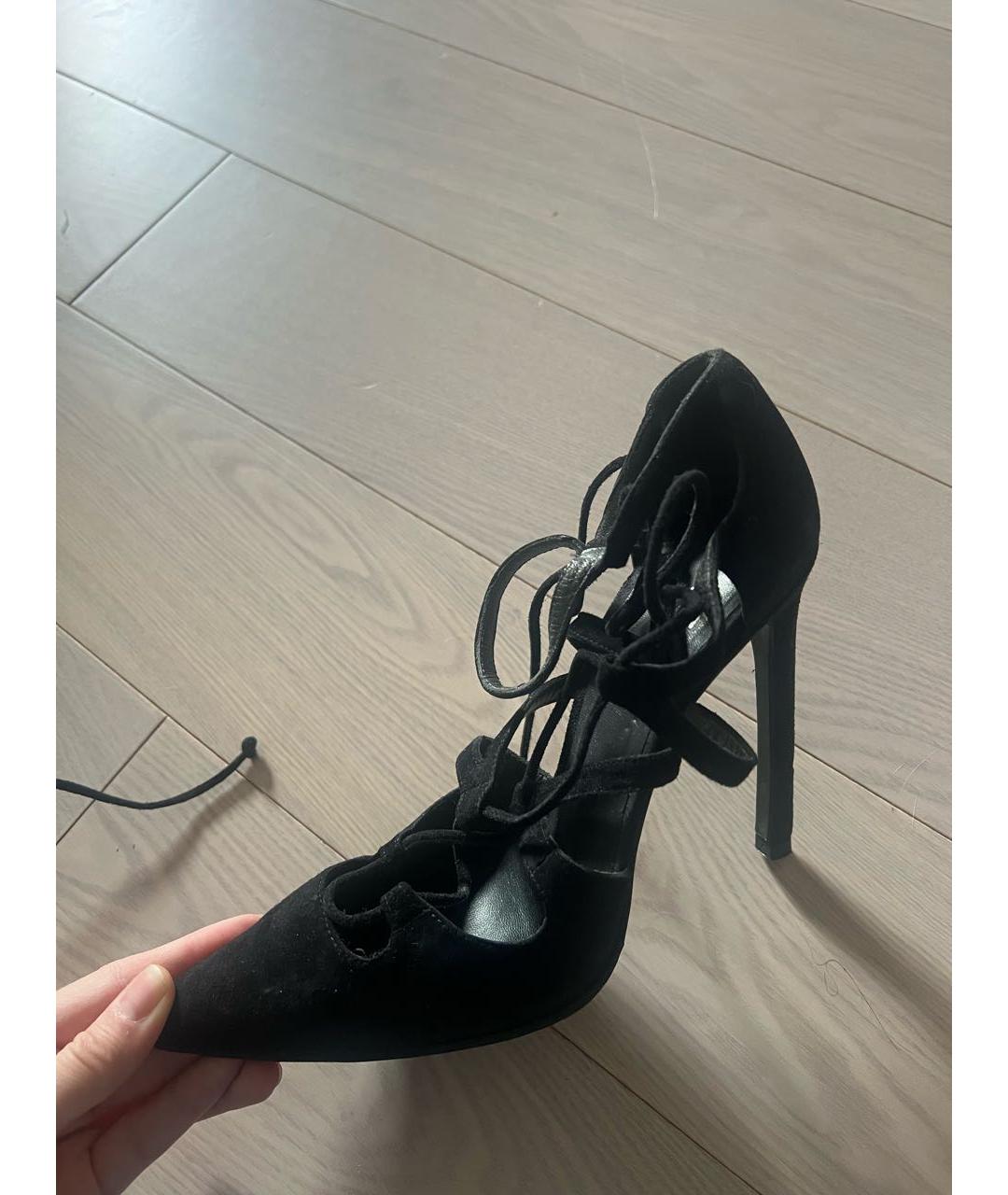 STUART WEITZMAN Черные замшевые туфли, фото 4