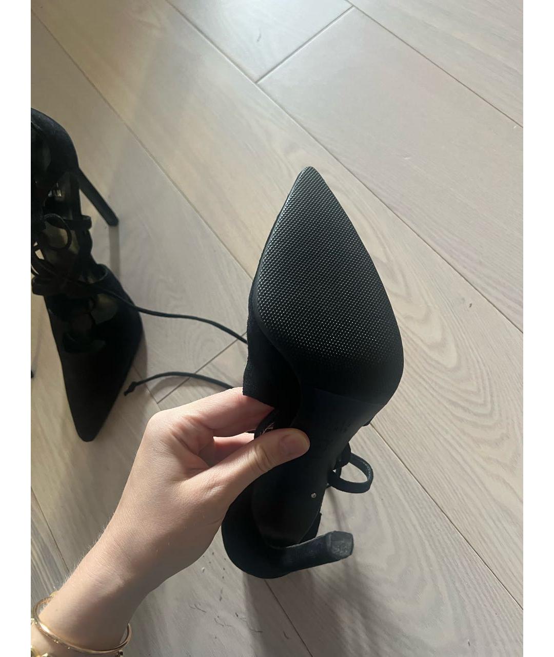 STUART WEITZMAN Черные замшевые туфли, фото 5