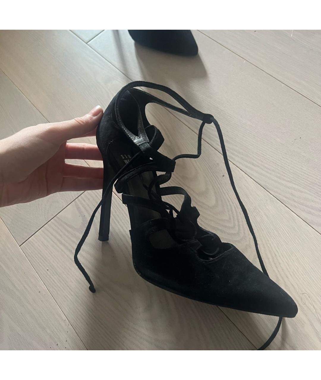 STUART WEITZMAN Черные замшевые туфли, фото 3
