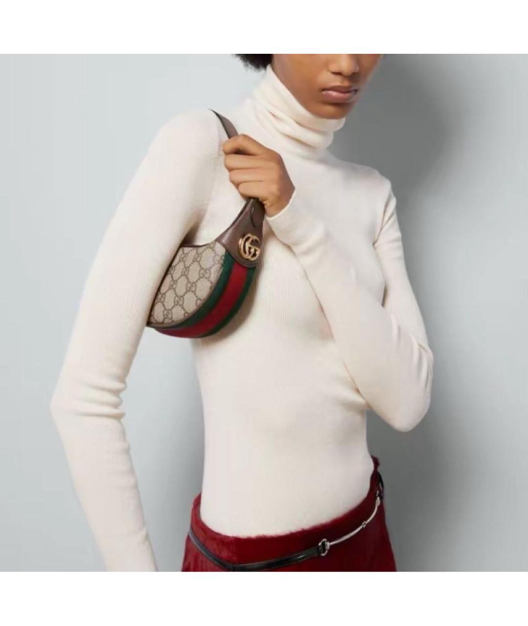GUCCI Бежевая сумка с короткими ручками, фото 6