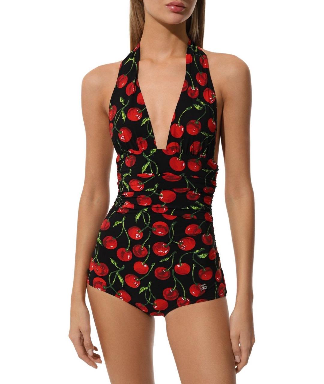 DOLCE&GABBANA Черный полиуретановый купальник, фото 2