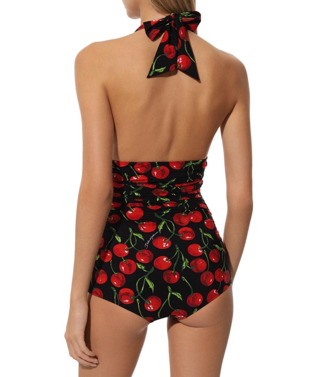 DOLCE&GABBANA Черный полиуретановый купальник, фото 3
