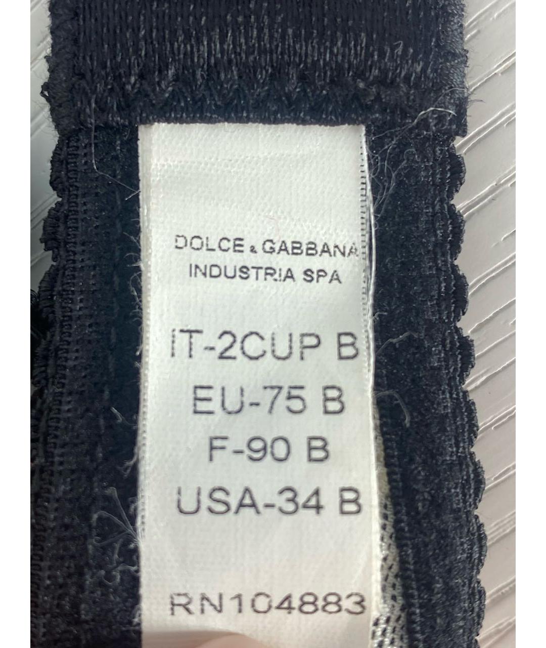 DOLCE&GABBANA Черный бюстгалтеры, фото 6