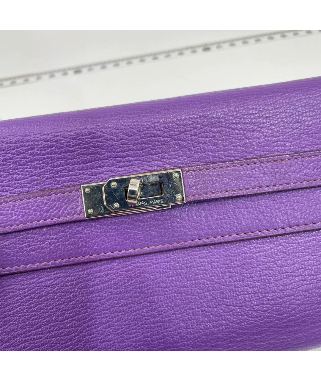 HERMES Фиолетовый кошелек, фото 7