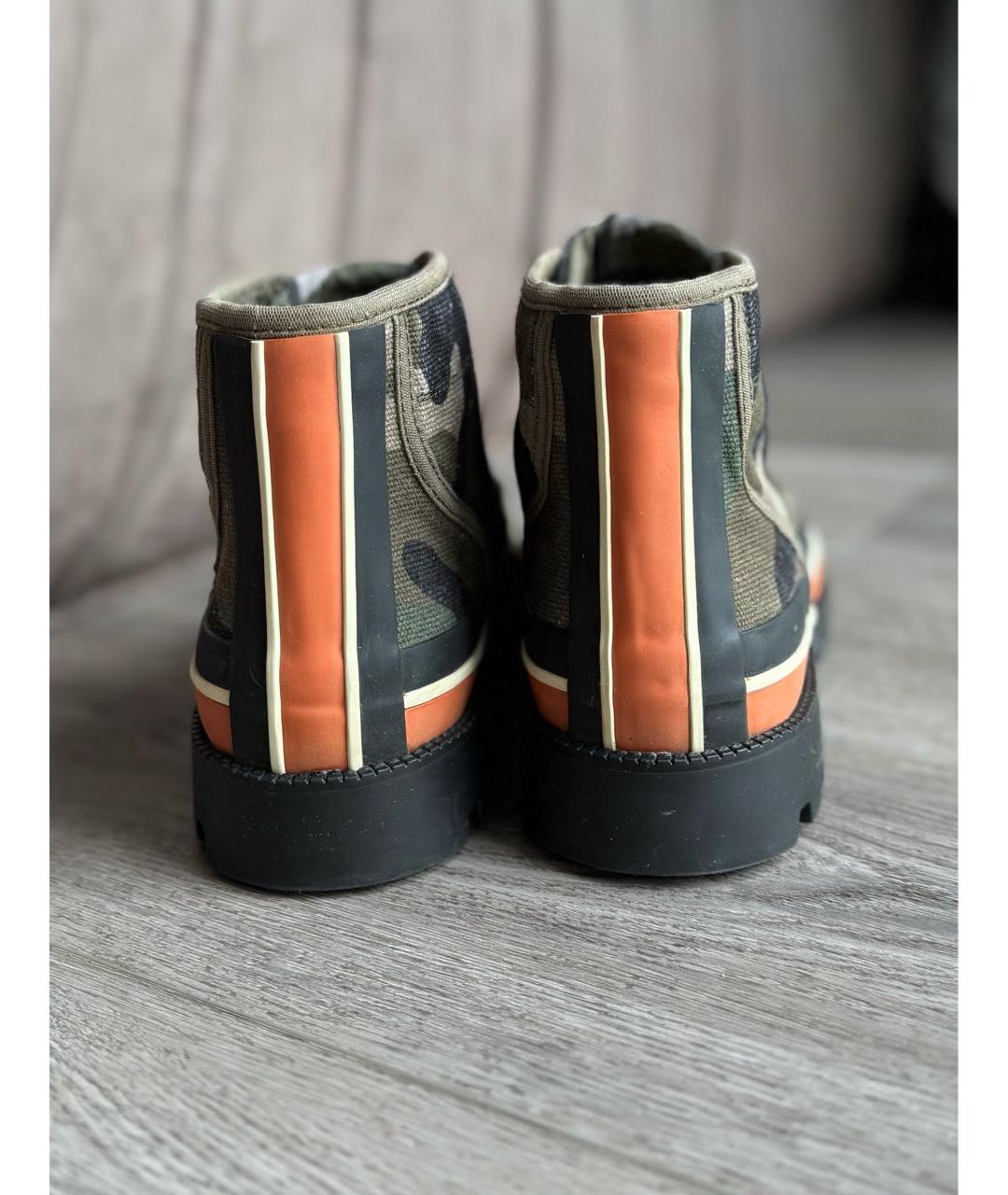 VALENTINO Хаки текстильные ботинки, фото 4