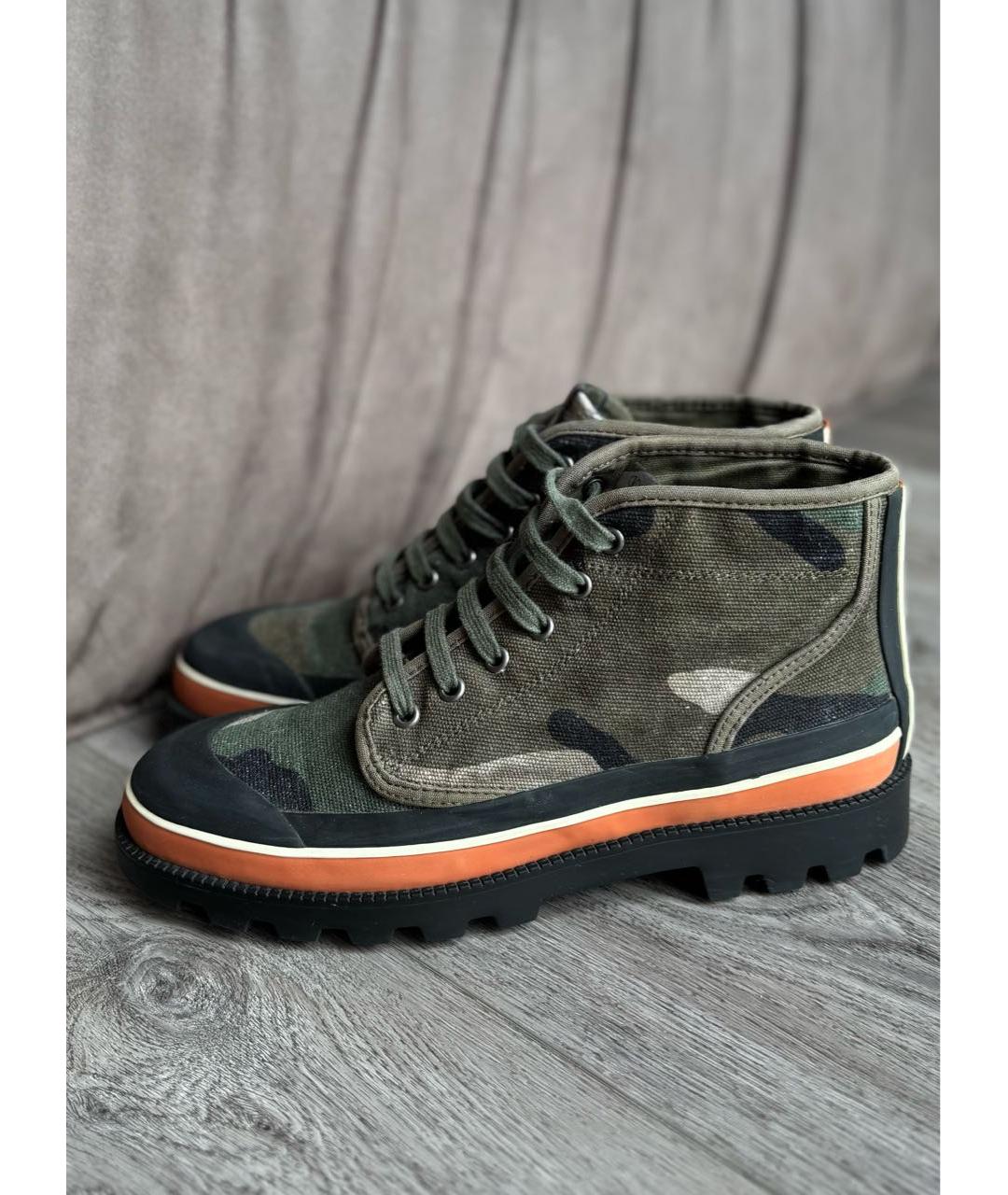 VALENTINO Хаки текстильные ботинки, фото 2