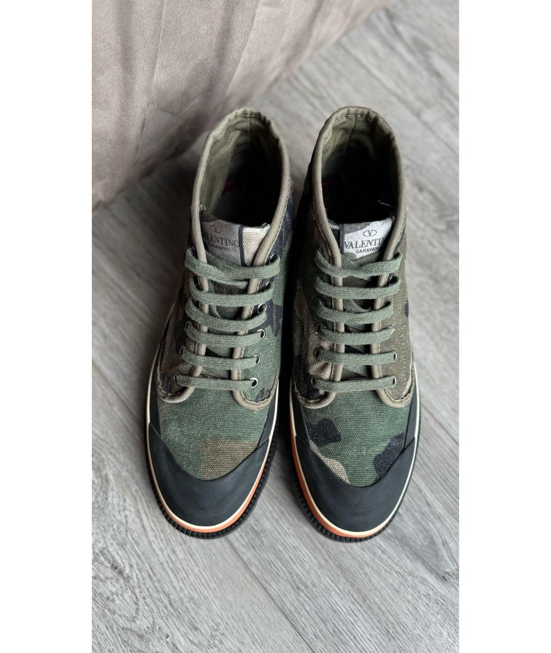 VALENTINO Хаки текстильные ботинки, фото 5