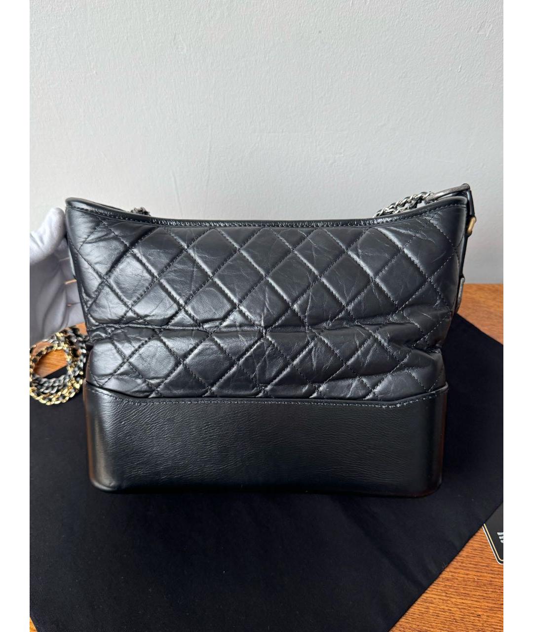 CHANEL Черная кожаная сумка через плечо, фото 4