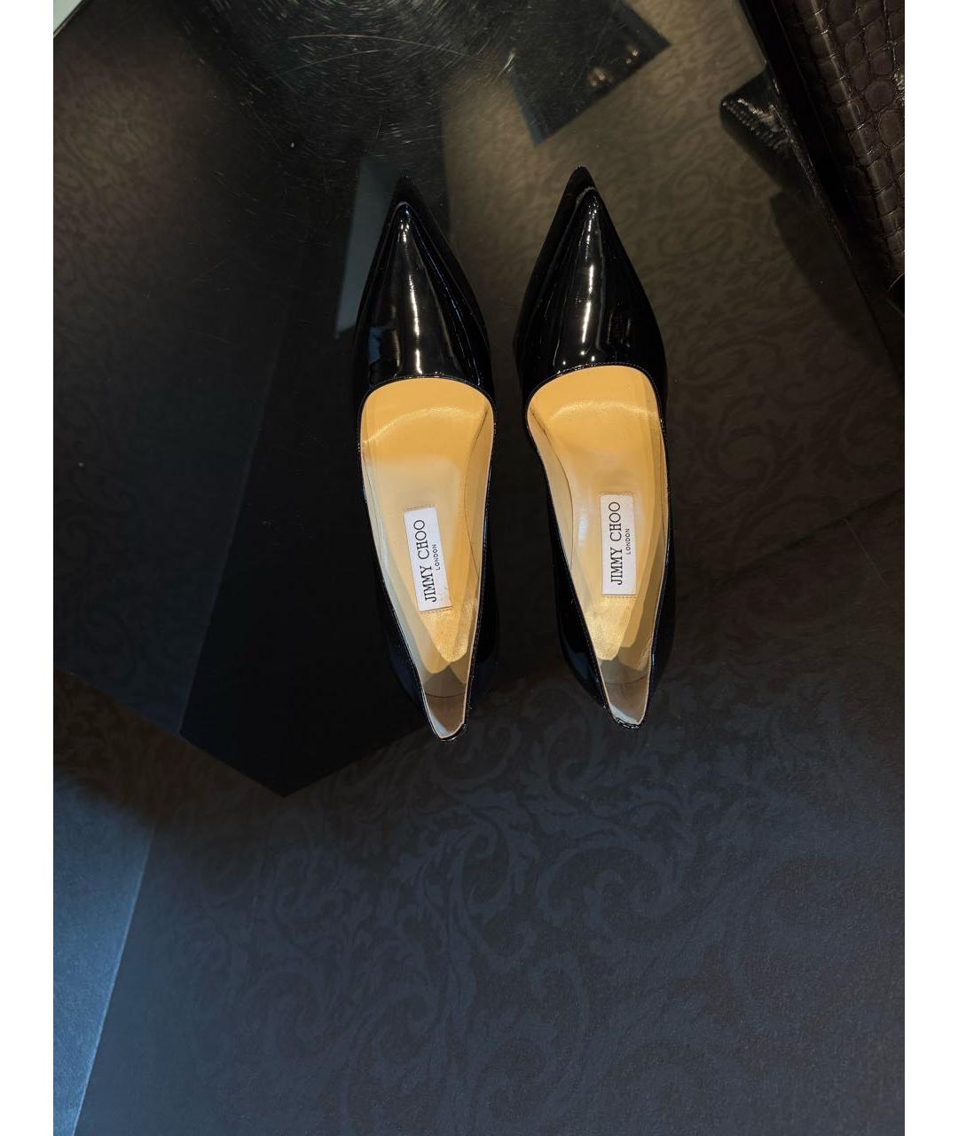 JIMMY CHOO Черные туфли из лакированной кожи, фото 3