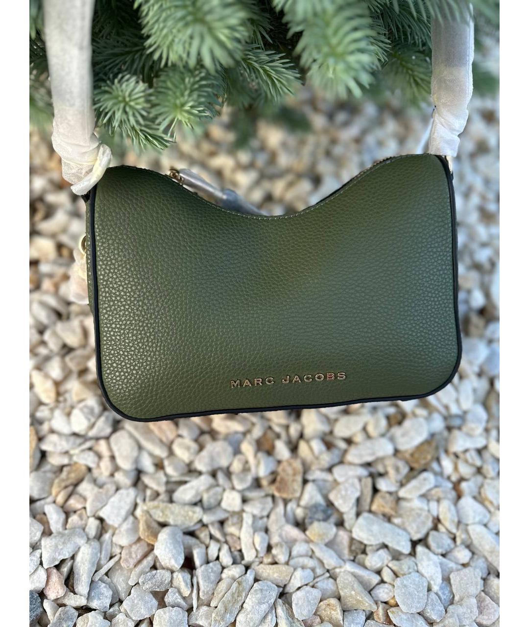 MARC JACOBS Хаки кожаная сумка с короткими ручками, фото 6
